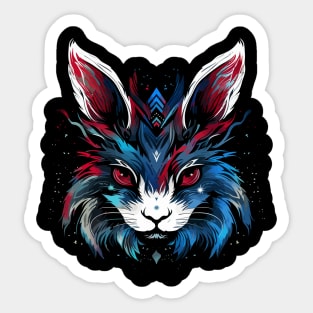 Patriotic Arctic Hare Sticker